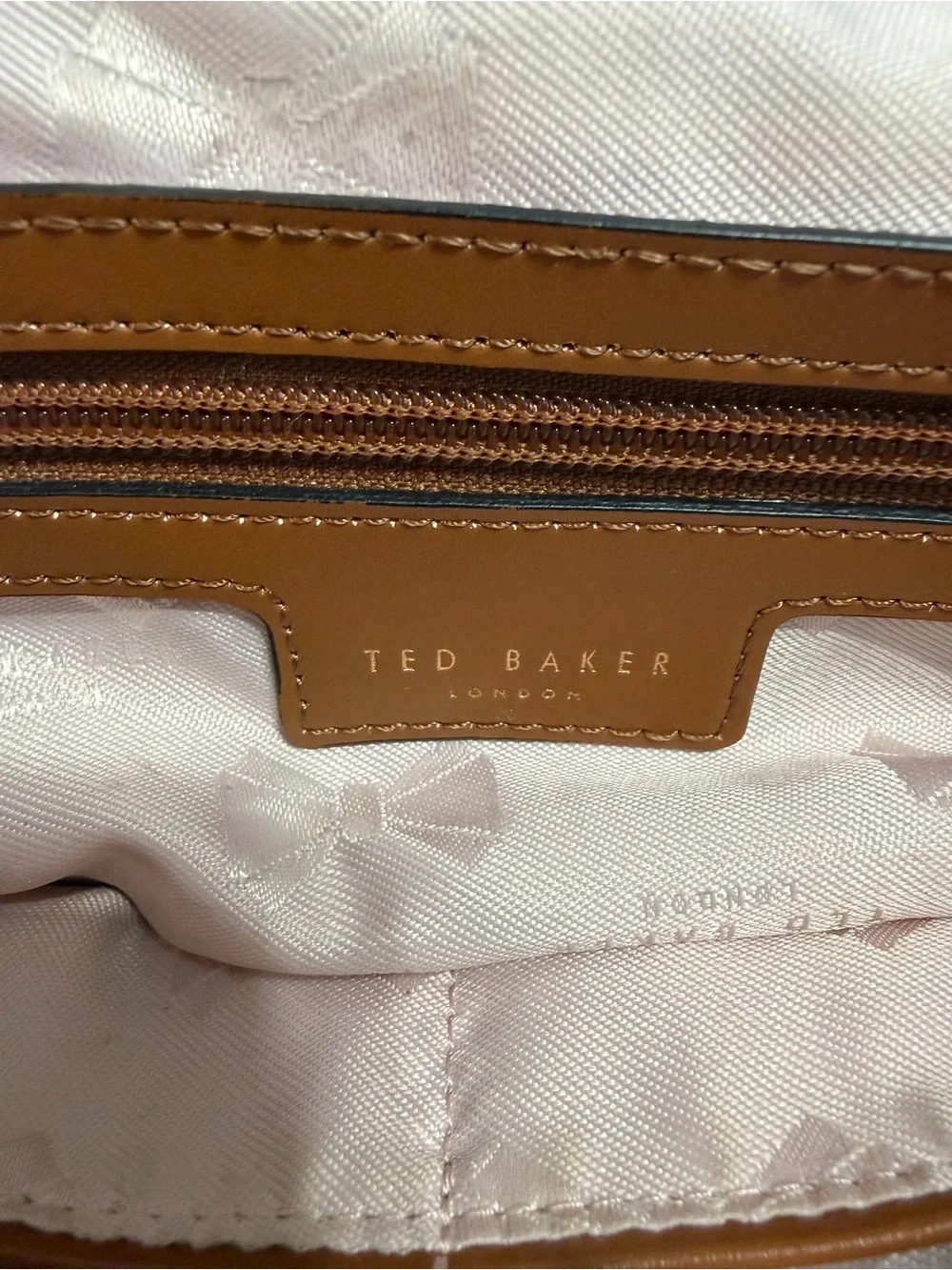 Ted Baker Classic Women's Top-Handle Leather Tote in Cognac